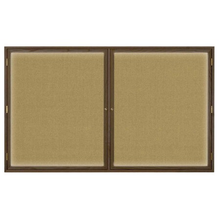 United Visual Products Triple Door Indoor Enclosed Easy Tack Bo UV335EZ-WHITE-GOLD